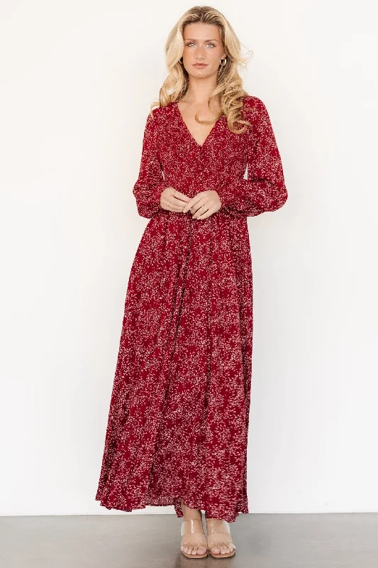 black maxi dresses for warmth -Anya Maxi Dress | Crimson Print