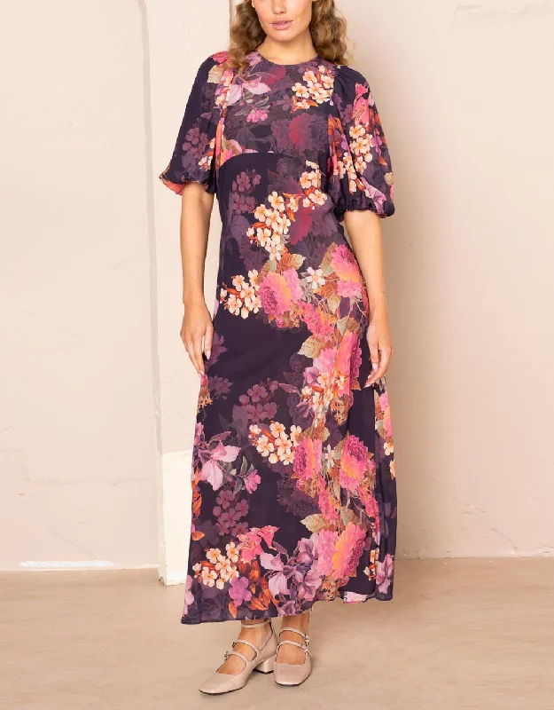 soft maxi dresses for lounging -Florence Maxi Dress - Enigma