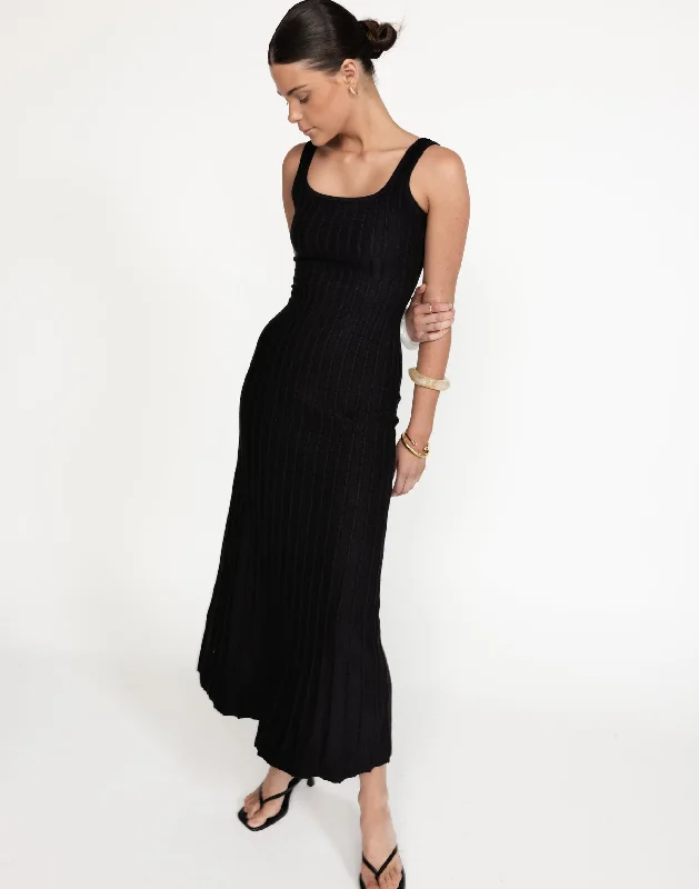 budget maxi dresses for women -Marzia Maxi Dress (Black)