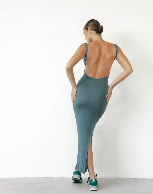 elegant maxi dresses for summer -With Grace Maxi Dress (Teal)