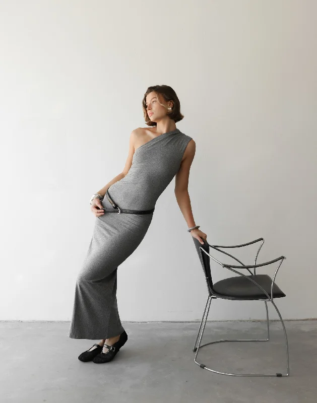 elegant maxi dresses for summer -Jovelle Maxi Dress (Grey)