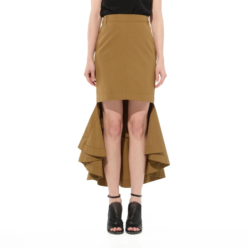 black midi dresses for kids -Midi Skirt in Beige