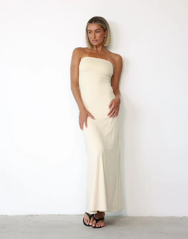 elegant maxi dresses for teens -Ada Maxi Dress (Vanilla)