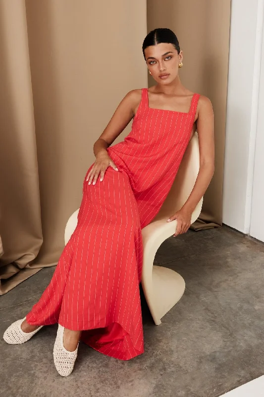 affordable maxi dresses for spring -Cannes Maxi Dress (Red)