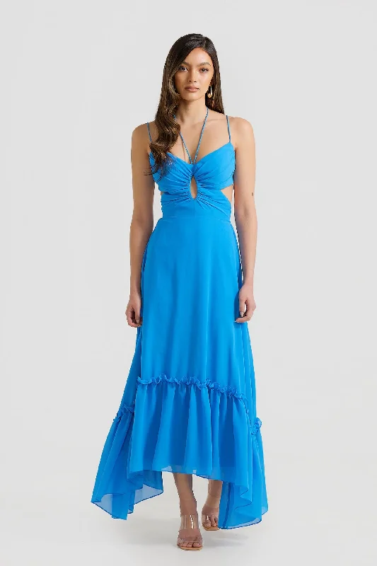 red maxi dresses for women -GIGI MAXI DRESS - BLUE