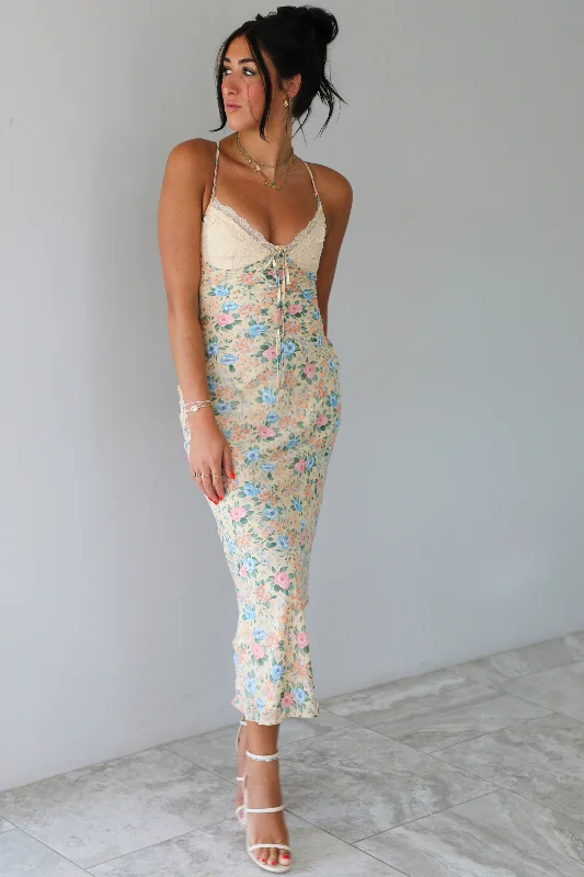 maxi dresses with bold sleeves -RESTOCK: See You Later Maxi Dress: Cream/Multi