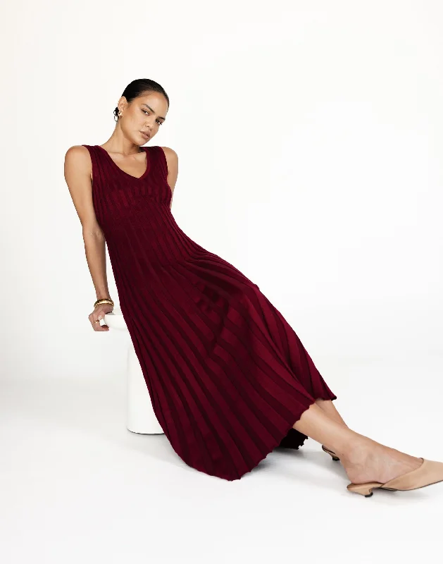 maxi dresses with chic prints -Mariposa Maxi Dress (Cranberry)