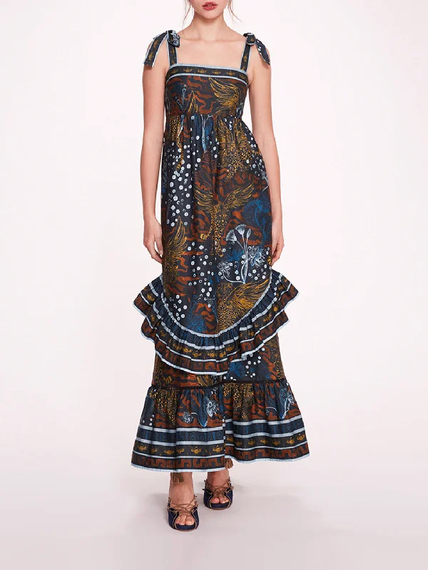 maxi dresses with bold designs -Flying Cheetah Maxi Dress