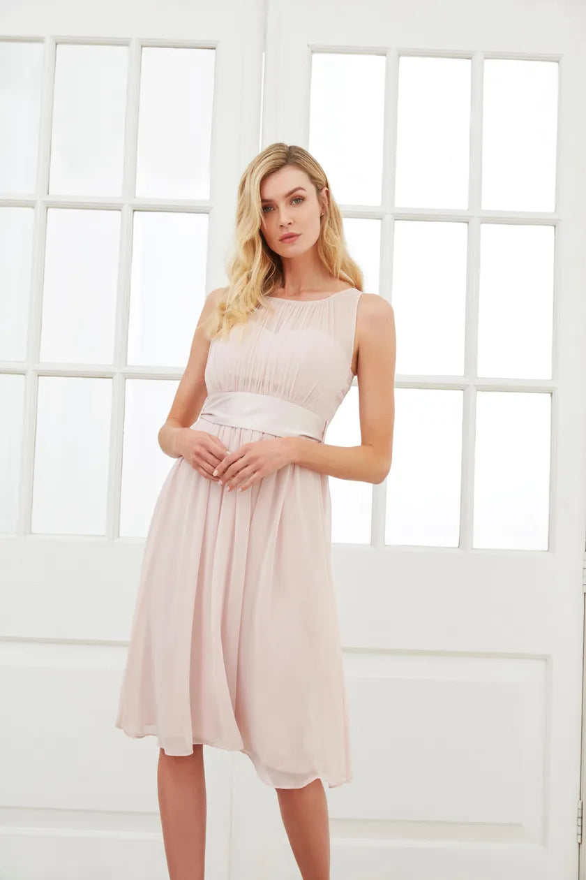 casual midi dresses for spring -Bethany Blush Midi Dress