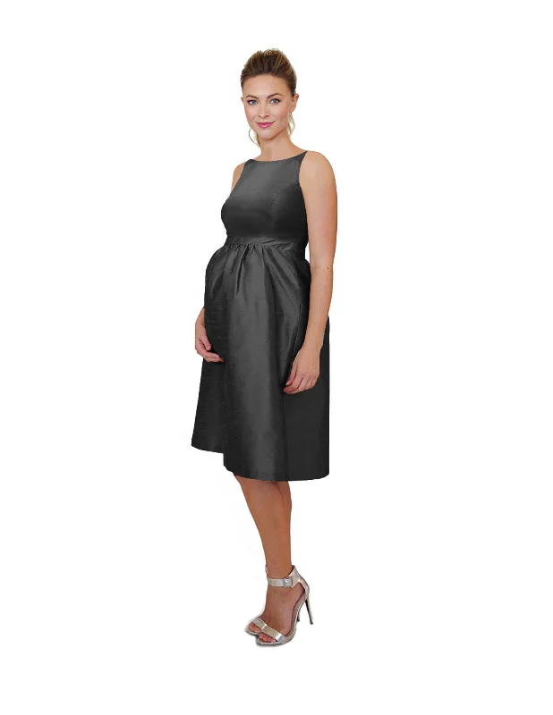 affordable midi dresses for style -Kyle Bodice With Maternity Midi Skirt in Drapey Bengaline