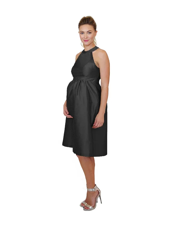 elegant midi dresses for nights -Abby Bodice With Maternity Midi Skirt in Drapey Bengaline