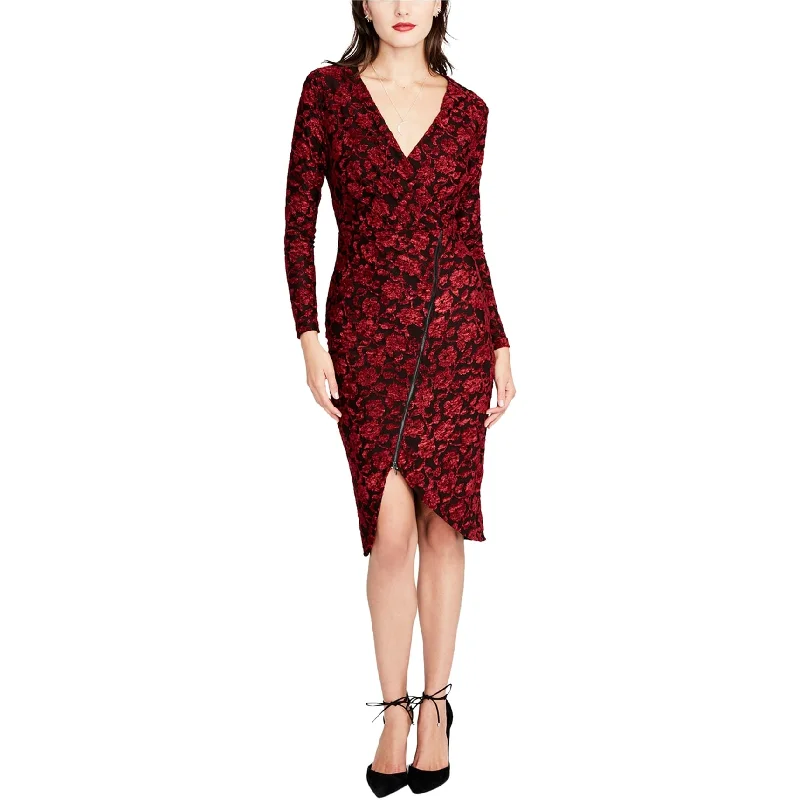 red midi dresses for women -Rachel Roy Womens Embroidered Midi Dress, Red, Small