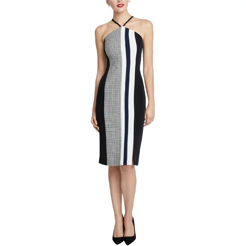 cute midi dresses for nights -Rachel Roy Womens Colorblocked Sleeveless Midi Strapless Dress