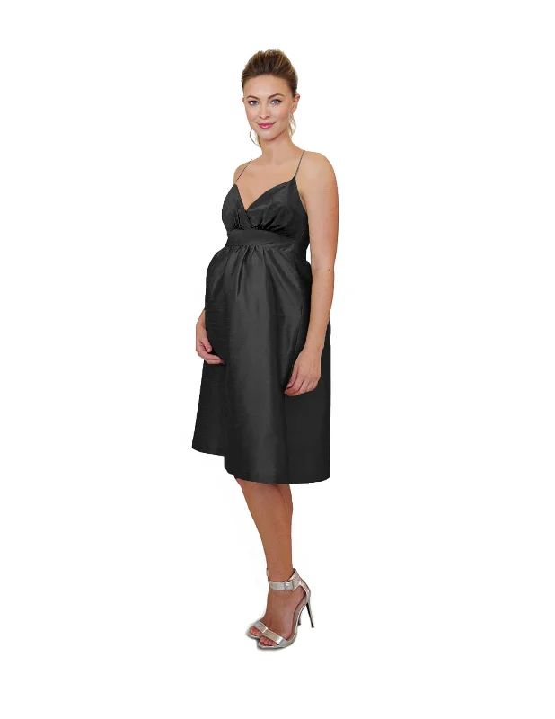 elegant midi dresses for dates -Jacqueline Bodice With Maternity Midi Skirt in Classic Faille