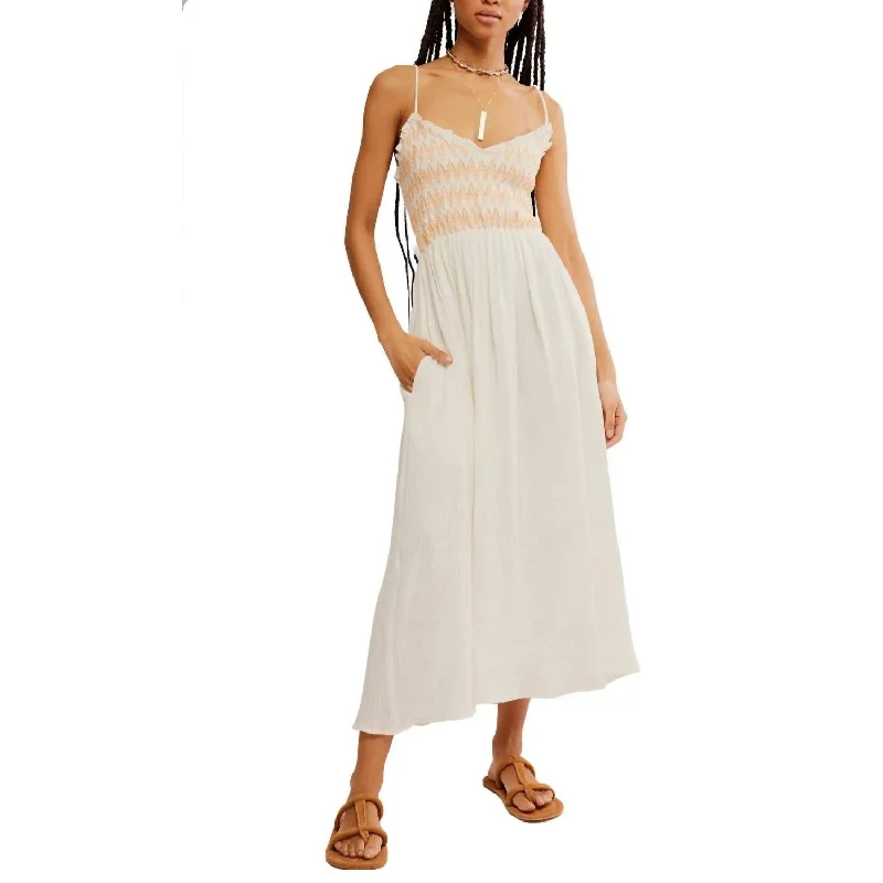 midi dresses for romantic nights -Free People - Sweet Nothings Midi Dress