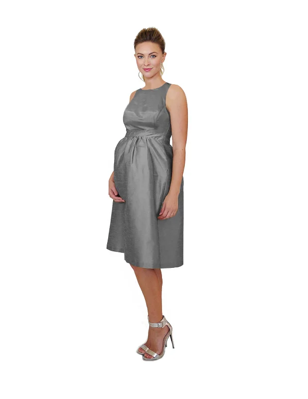 elegant midi dresses for summer -Chloe Bodice With Maternity Midi Skirt in Drapey Bengaline