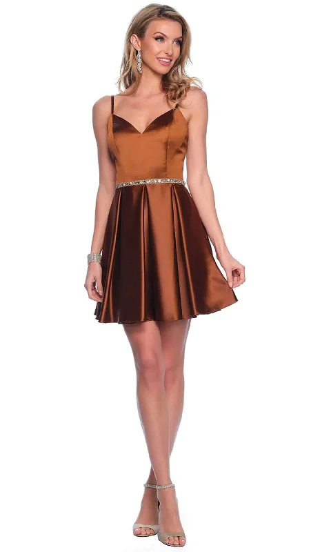 Dave & Johnny 12066 - Sleeveless A-Line Cocktail Dress