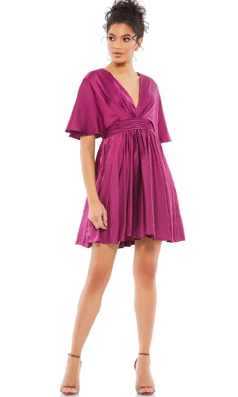 chic party dress for club -Ieena Duggal 26605 - Kimono-Styled Cocktail Dress