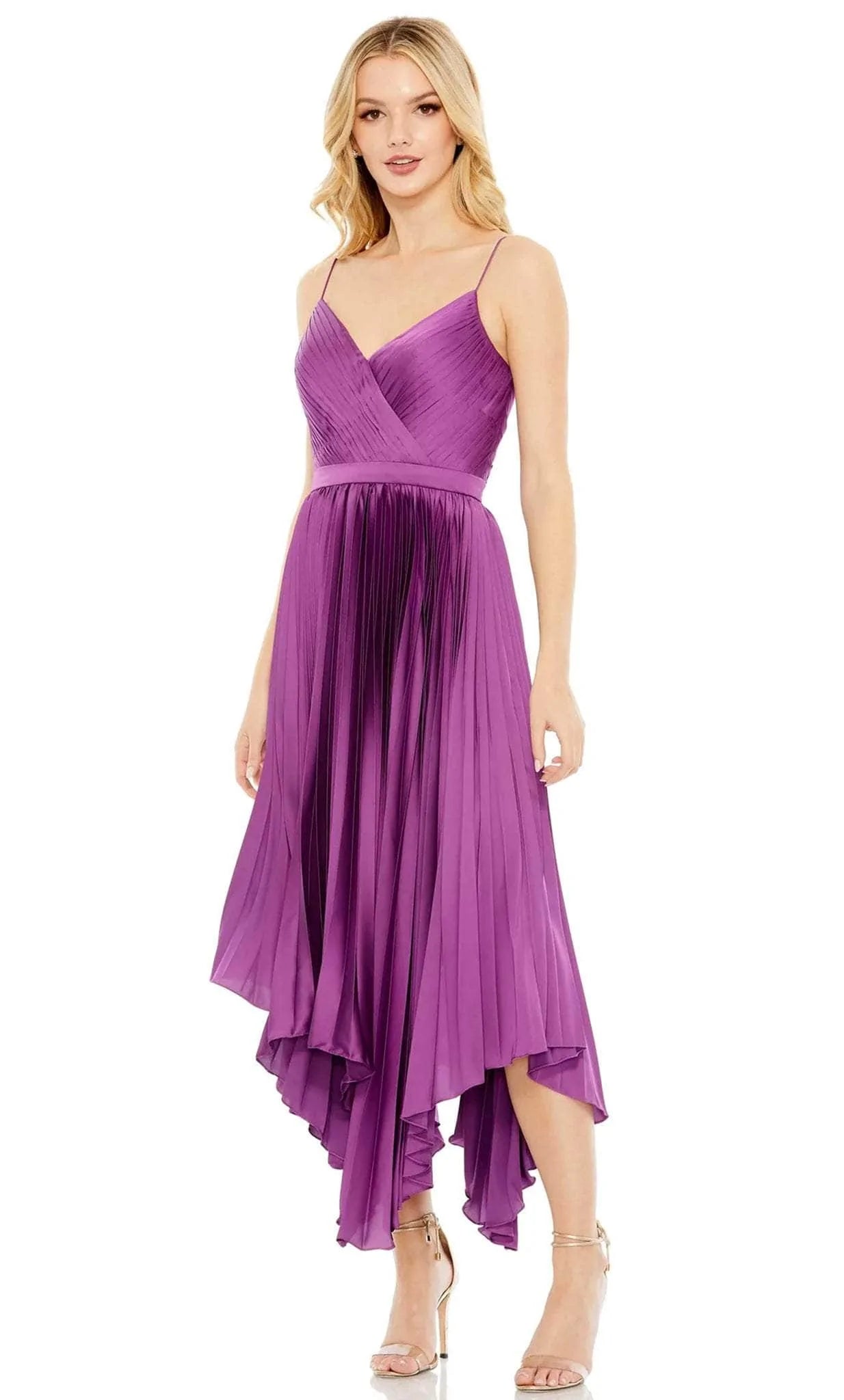 chic party dress for women -Ieena Duggal 49637 - Pleated Sleeveless Dress