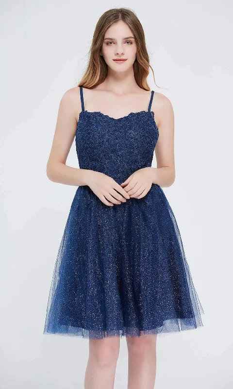 elegant party dress for events -J'Adore Dresses - J20072 Sleeveless Sparkle Tulle Dress