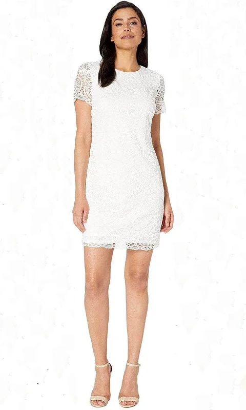 Laundry HP03K80 - Short Sleeve Lace Sheath Formal Dress