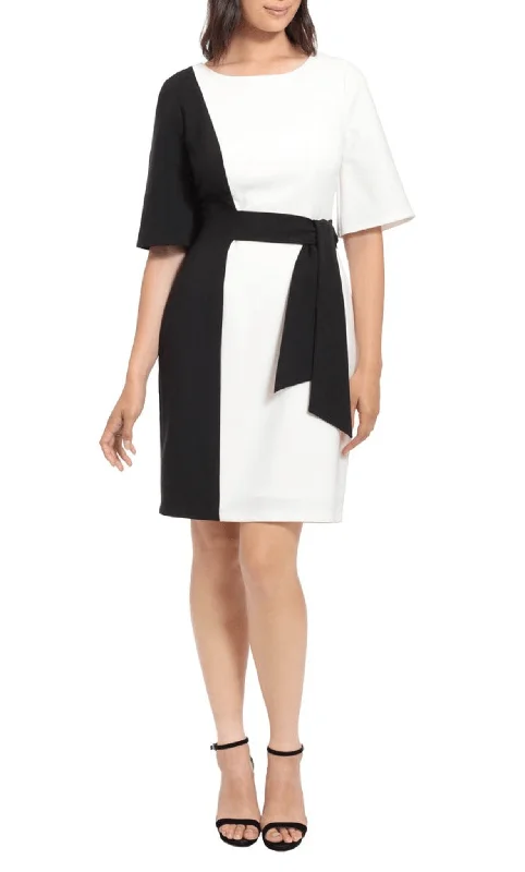 London Times T6665M - Color Block Sheath Cocktail Dress