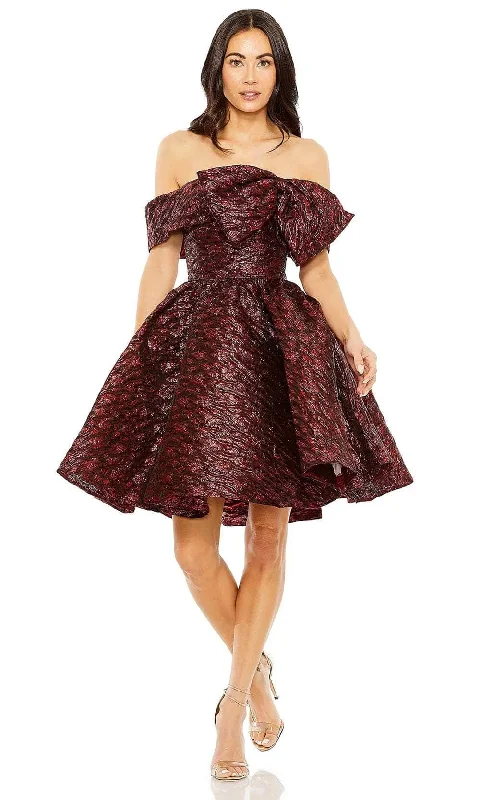 chic party dress for women -Mac Duggal 68622 - A-Line Bow Cocktail Dress