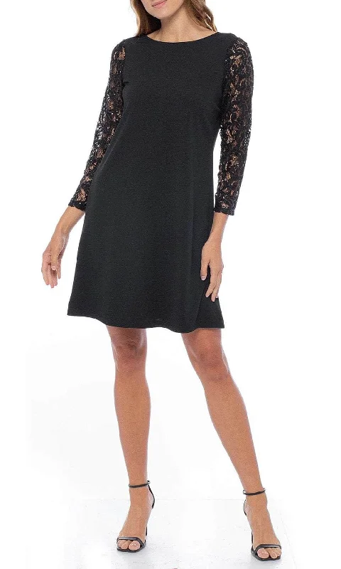 affordable party dress for summer -Marina 268198 - Lace Sleeve Cocktail Dress