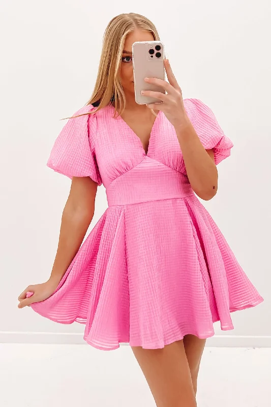 casual mini dresses for summer -Amanda Mini Dress Pink