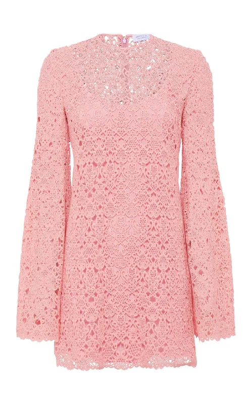 boho mini dresses for women -Archie Mini Dress with Lining in Rosa Cashmere Lace