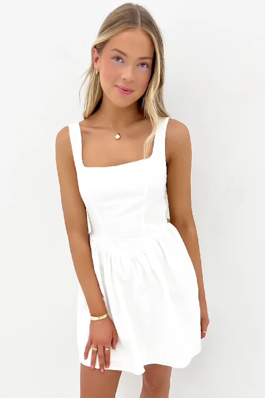 sexy mini dresses for summer -Codie Mini Dress White