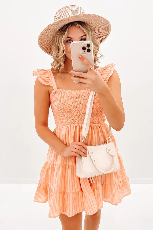 budget mini dresses for club -Elosie Mini Dress Orange Pink