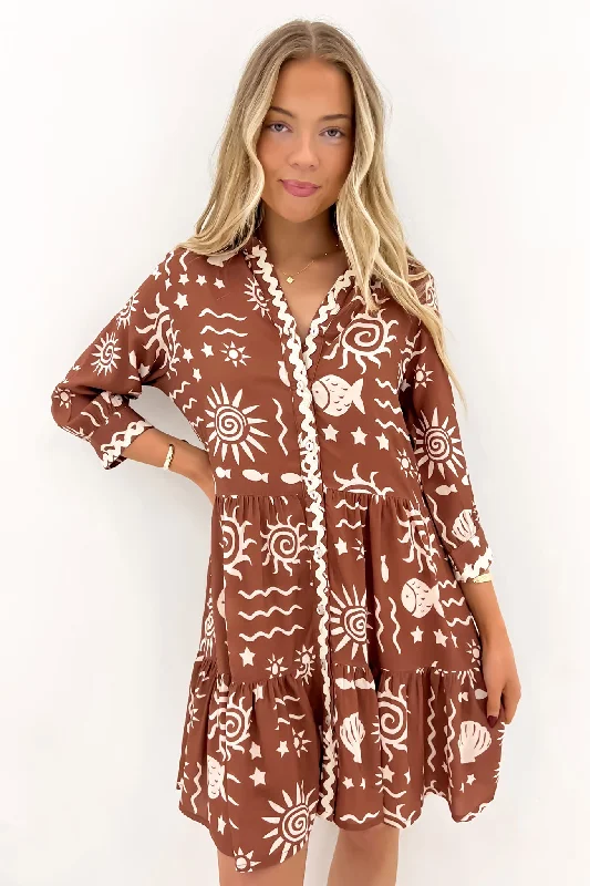 black mini dresses plus size -Emelle Mini Dress Chocolate Soleil