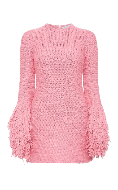 sexy mini dresses for dates -Liam Knit Mini Dress in Rosa Cashmere Silk