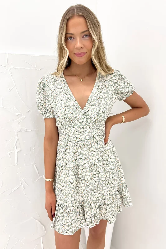 trendy mini dresses for fall -Maddison Mini Dress Print