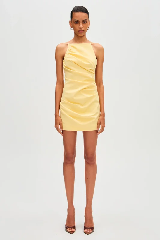 elegant mini dresses for teens -Emmie Mini Dress Lemon