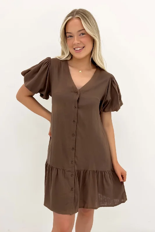 black mini dresses for summer -Phoebe Mini Dress Cocoa