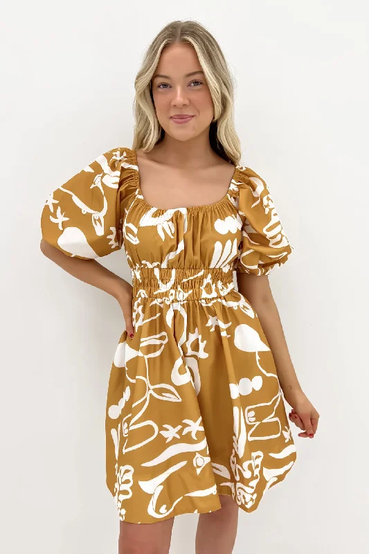 trendy mini dresses for summer -Tate Mini Dress Mustard