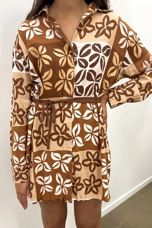 budget mini dresses for warmth -Zarah Mini Dress Brown Milan